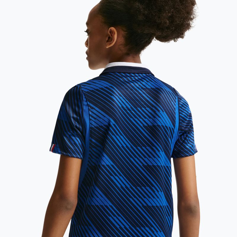 Tricou de fotbal pentru copii Nike FFF 2026 Stadium Home game royal/metallic copper 9