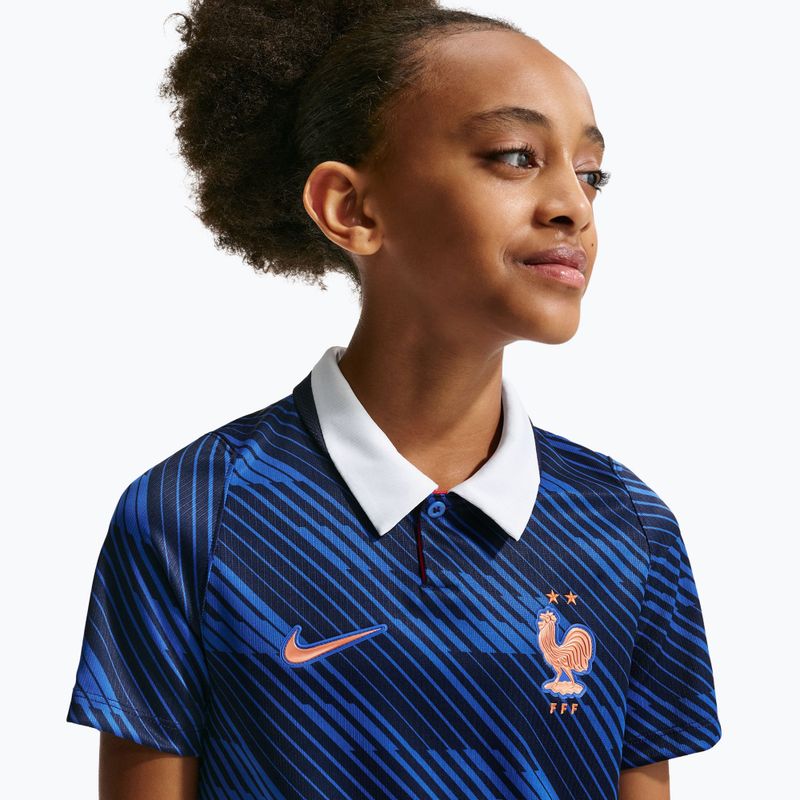 Tricou de fotbal pentru copii Nike FFF 2026 Stadium Home game royal/metallic copper 10