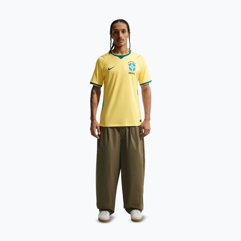 Tricou de fotbal pentru bărbați Nike Brazil 2026 Stadium Home Soccer Replica canary/light menta/geode teal 2