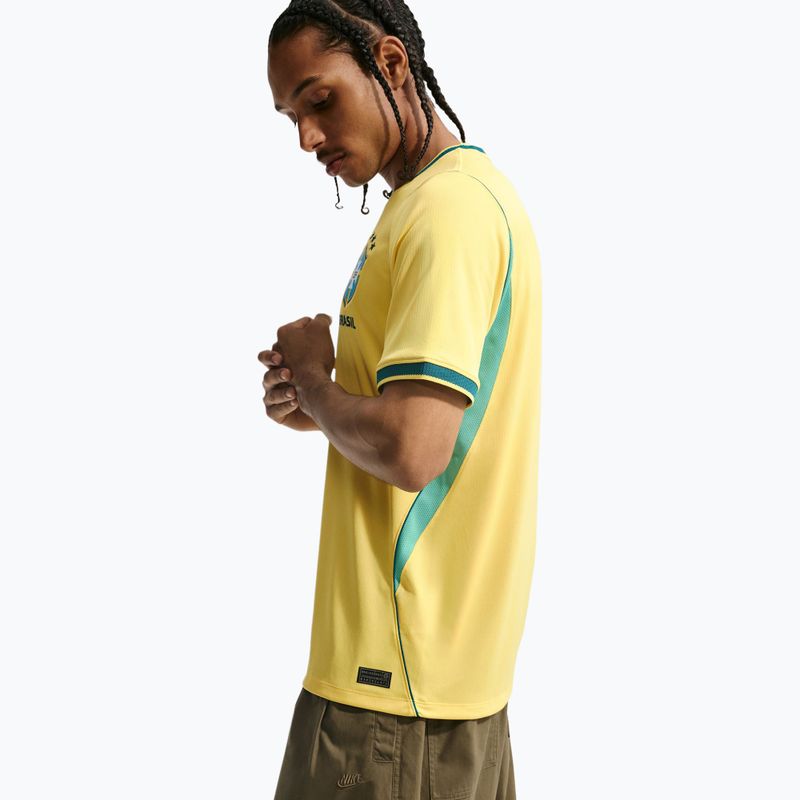 Tricou de fotbal pentru bărbați Nike Brazil 2026 Stadium Home Soccer Replica canary/light menta/geode teal 5