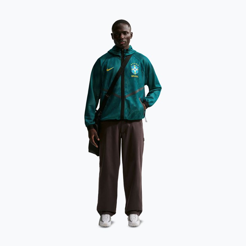 Geacă de fotbal pentru bărbați Nike Brazil Soccer Anthem geode teal/light mint/midwest gold 2