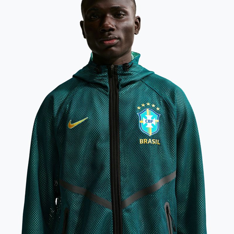 Geacă de fotbal pentru bărbați Nike Brazil Soccer Anthem geode teal/light mint/midwest gold 4