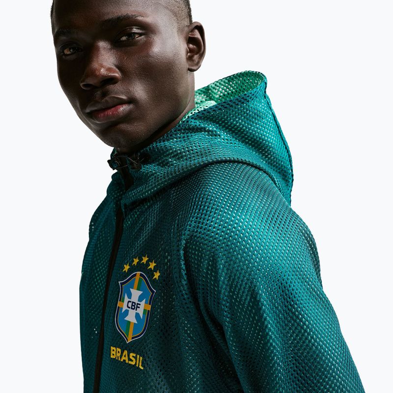 Geacă de fotbal pentru bărbați Nike Brazil Soccer Anthem geode teal/light mint/midwest gold 6
