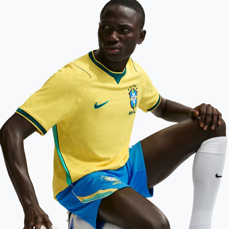 Tricou de fotbal pentru bărbați Nike Brazil 2026/27 Match Home canary/light mint/geode teal 4