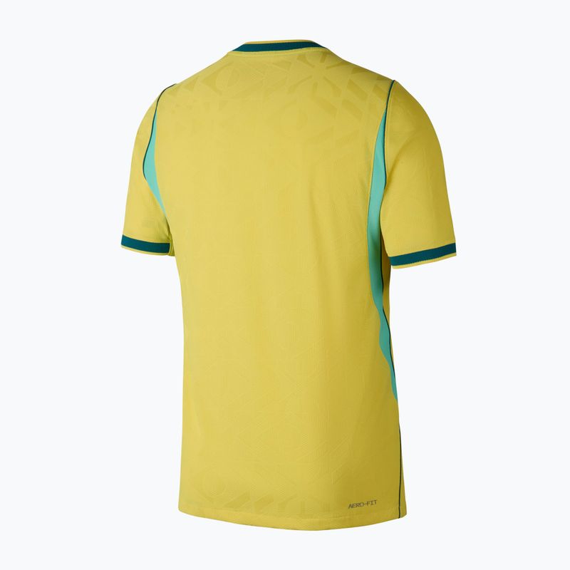 Tricou de fotbal pentru bărbați Nike Brazil 2026/27 Match Home canary/light mint/geode teal 9