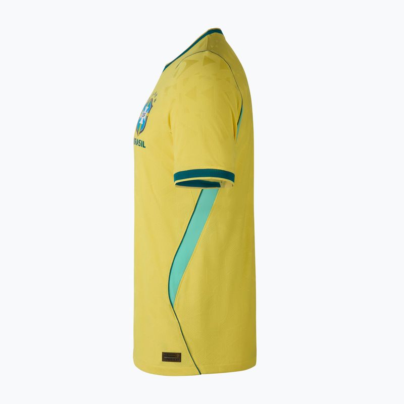 Tricou de fotbal pentru bărbați Nike Brazil 2026/27 Match Home canary/light mint/geode teal 10