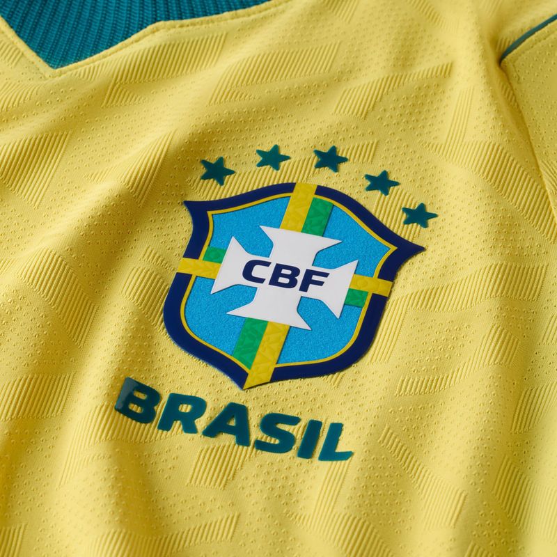 Tricou de fotbal pentru bărbați Nike Brazil 2026/27 Match Home canary/light mint/geode teal 11