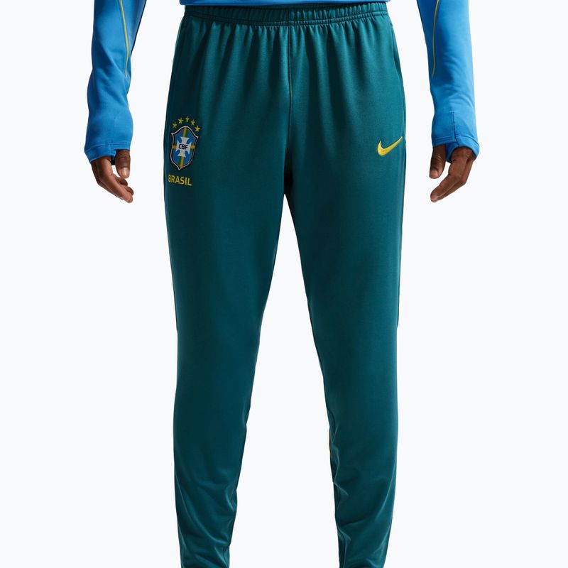 Pantaloni de fotbal pentru bărbați Nike Brazil Strike geode teal/light mint/midwest gold 5