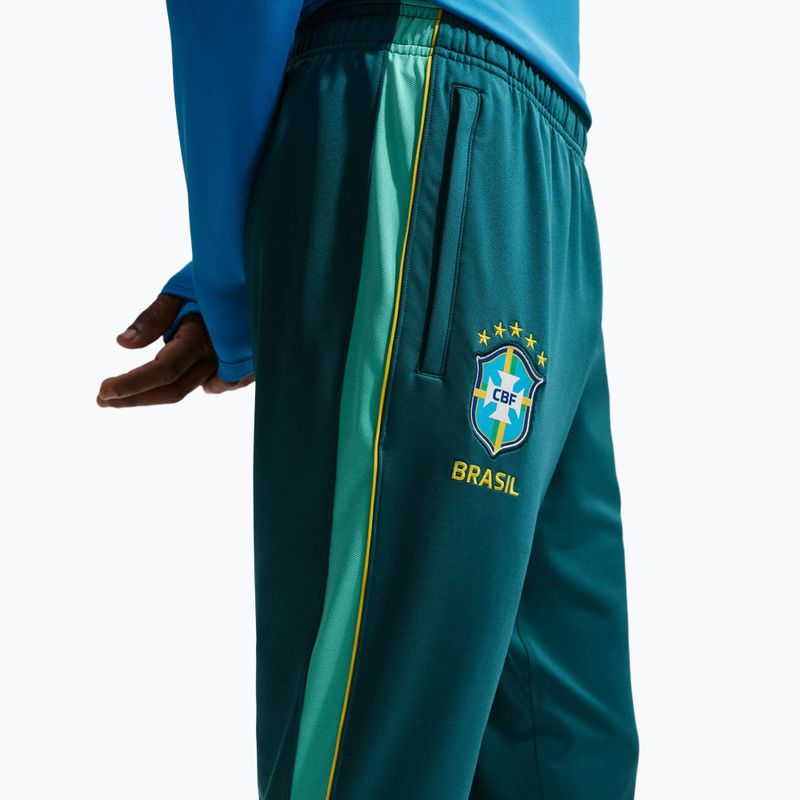 Pantaloni de fotbal pentru bărbați Nike Brazil Strike geode teal/light mint/midwest gold 6