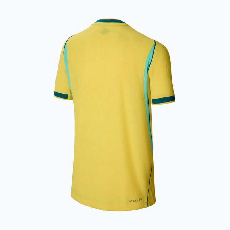 Tricou de fotbal pentru copii Nike Brazil 2026/27 Match Home canary/light mint/geode teal 2