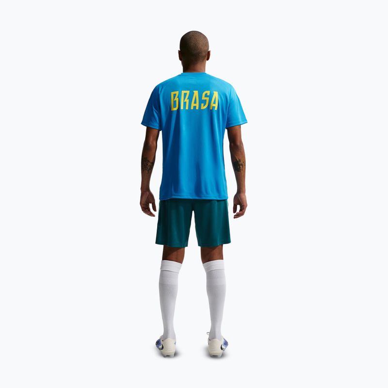 Pantaloni scurți de fotbal pentru bărbați Nike Brazil Strike geode teal/light mint/midwest gold 3
