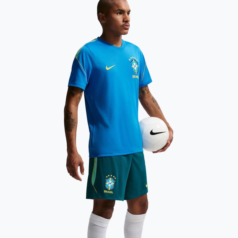 Pantaloni scurți de fotbal pentru bărbați Nike Brazil Strike geode teal/light mint/midwest gold 4