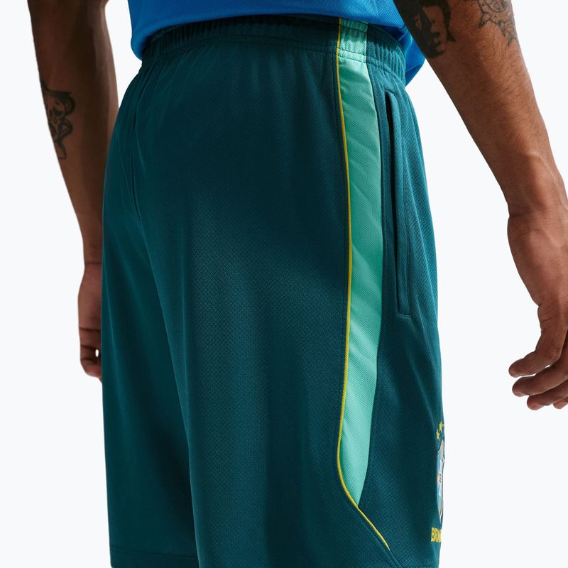 Pantaloni scurți de fotbal pentru bărbați Nike Brazil Strike geode teal/light mint/midwest gold 5