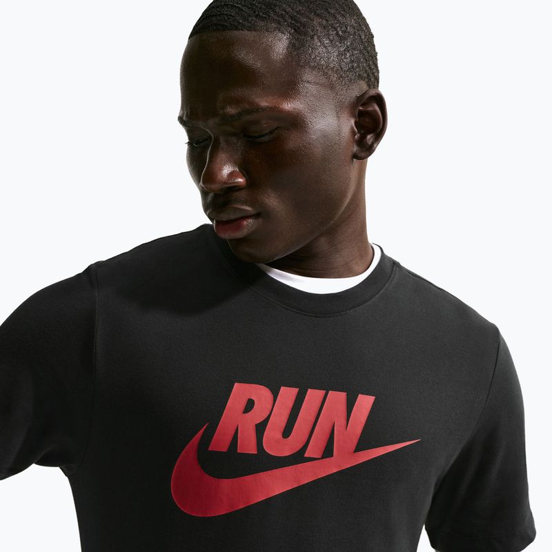 Tricou pentru bărbați Nike Dri-Fit Running black/team crimson 5