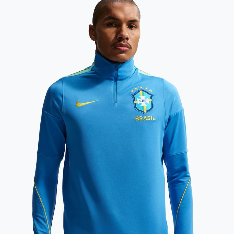 Bluză de fotbal pentru bărbați Nike Brazil Strike light photo blue/light menta/midwest gold 4