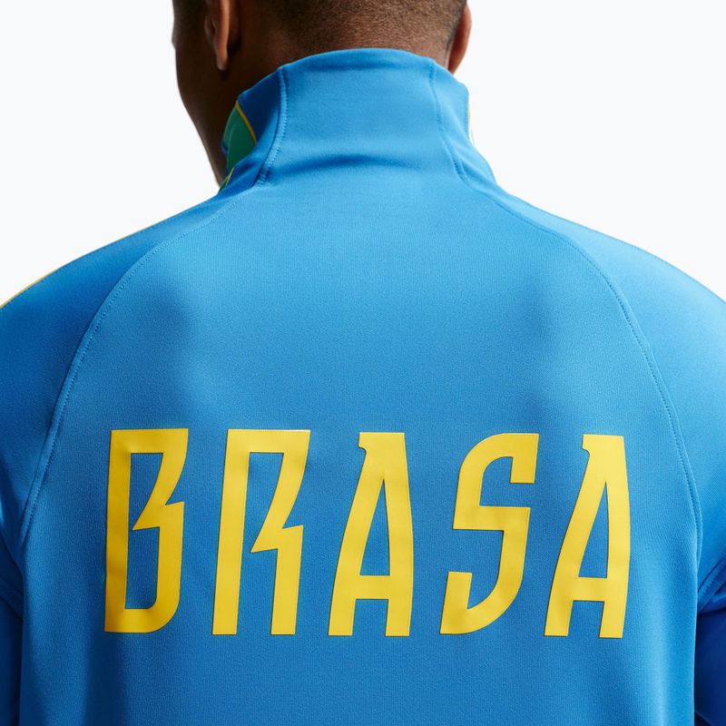 Bluză de fotbal pentru bărbați Nike Brazil Strike light photo blue/light menta/midwest gold 5