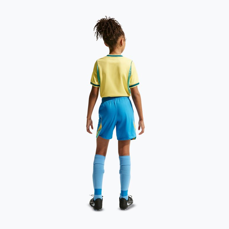 Pantaloni scurți de fotbal pentru copii Nike Brazil 2026 Stadium Home Soccer Replica light photo blue/light mint/white 5
