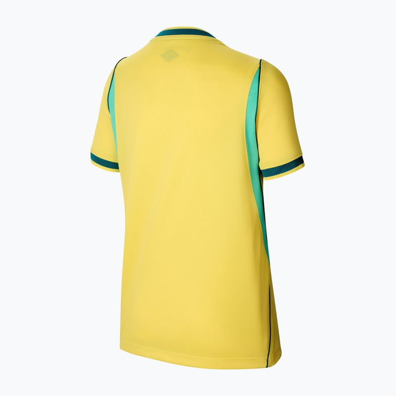 Tricou de fotbal pentru copii Nike Brazil 2026 Stadium Home Soccer Replica canary/light menta/geode teal 8