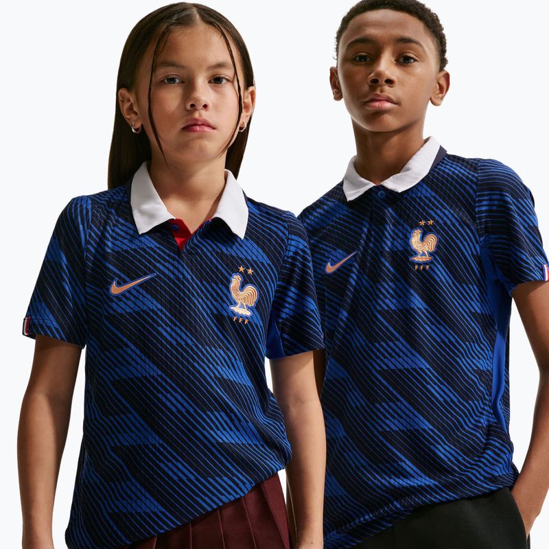 Tricou de fotbal pentru copii Nike FFF 2026/27 Match Home game royal/metallic copper 4