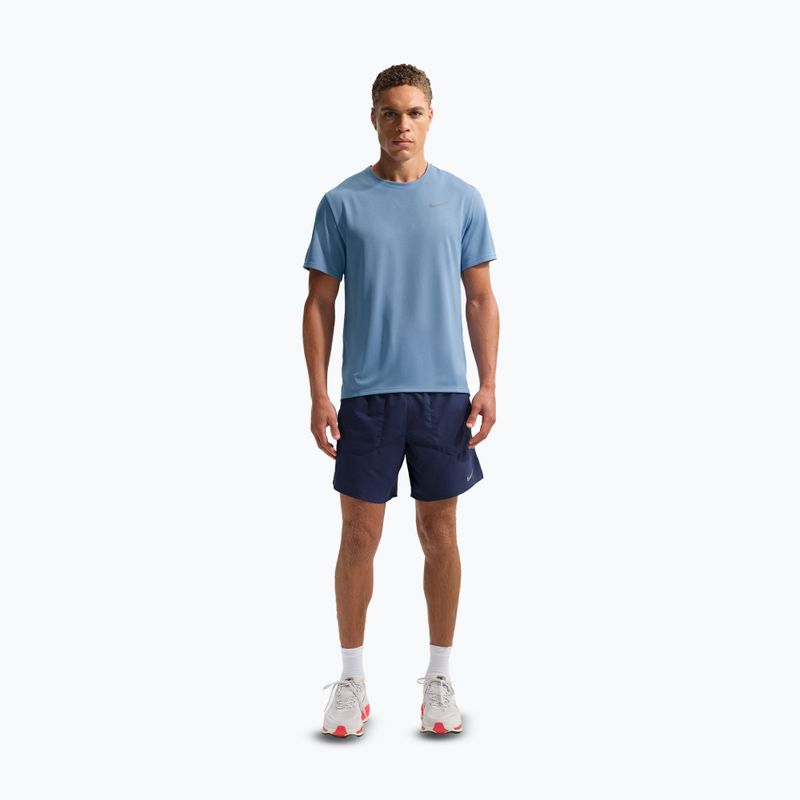 Tricou de alergare pentru bărbați Nike Miler Dri-Fit UV work blue 2