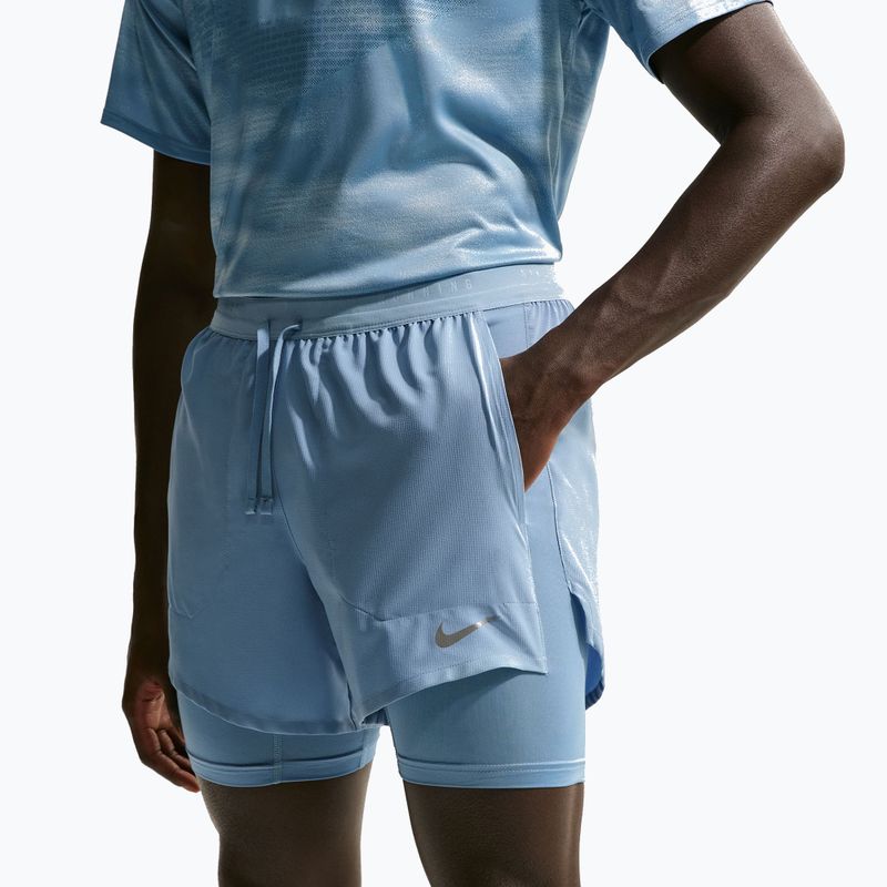 Pantaloni scurți de alergare pentru bărbați Nike Stride Dri-Fit Hybrid 5" work blue 5