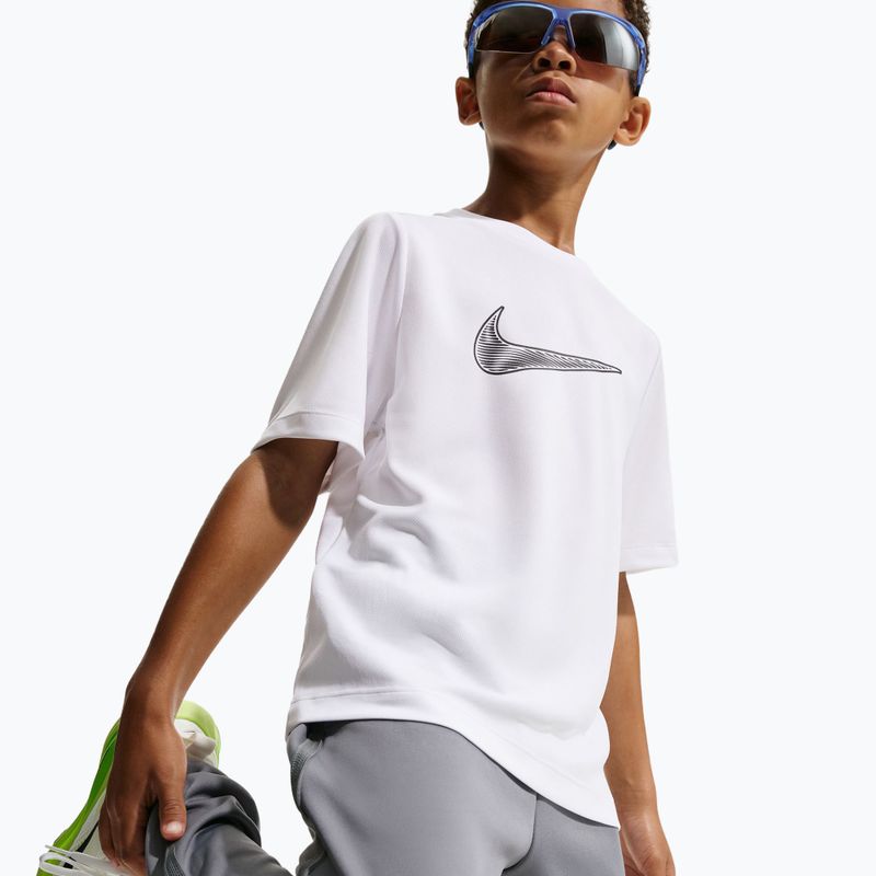 Tricou pentru copii Nike Multi Dri-Fit white/black 4