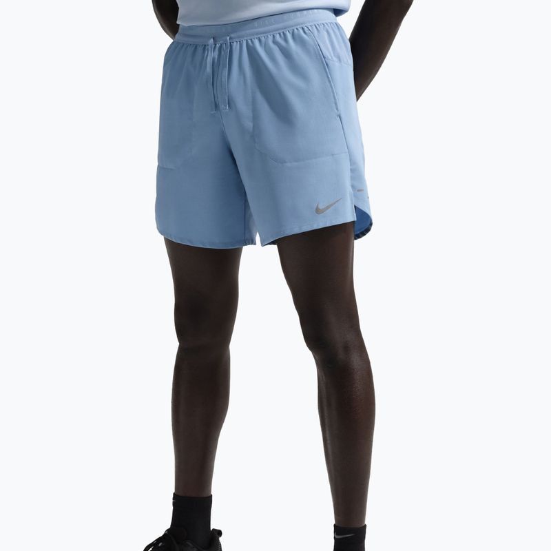 Șorturi de alergare pentru bărbați Nike Stride Dri-Fit Brief-Lined 7" work blue
