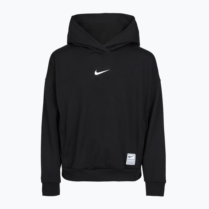 Bluză pentru copii Nike Pro Dri-Fit Pullover Hoodie black/white 8