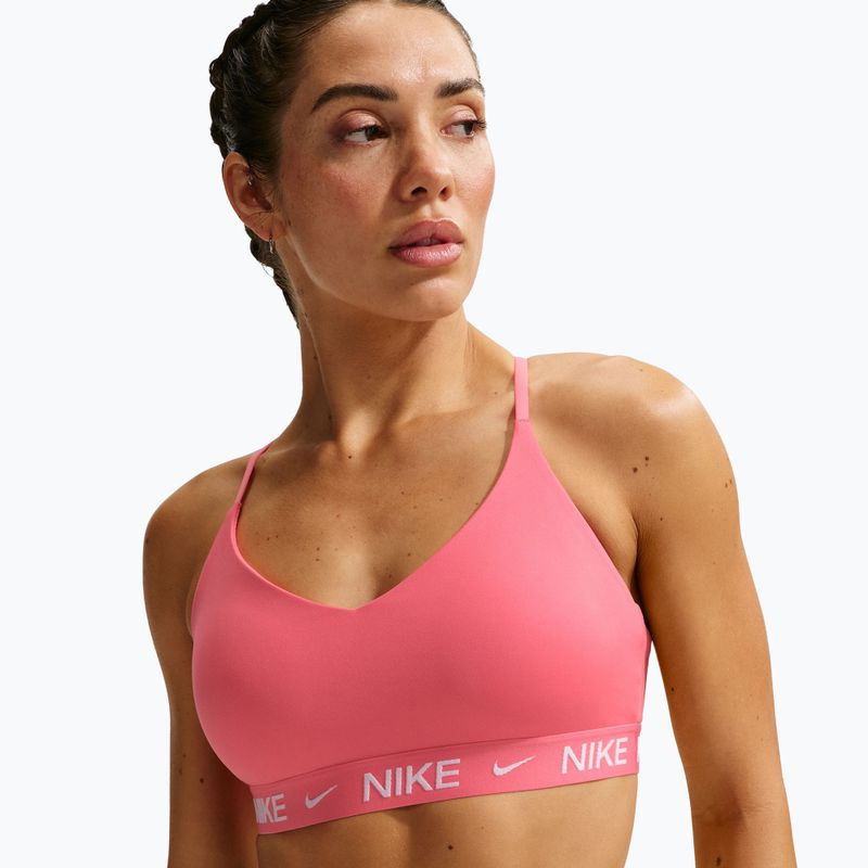 Sutien de antrenament Nike Dri-Fit Indy Light Support sea coral/sea coral/white 5