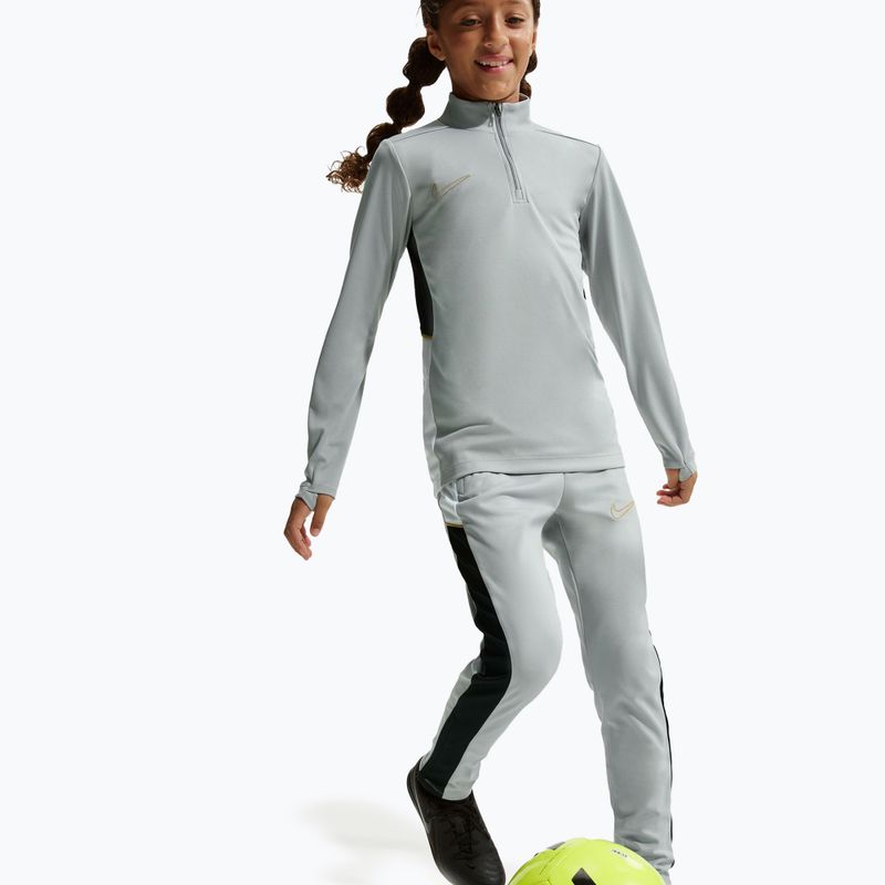 Pantaloni pentru copii Nike Academy Dri-Fit Jr light smoke grey/white/black/metallic gold 5