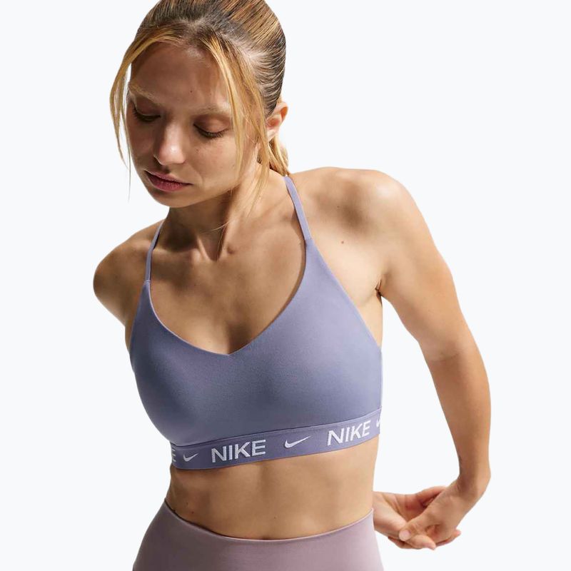 Sutien de antrenament Nike Dri-Fit Indy Light Support iron purple/iron purple/white 4