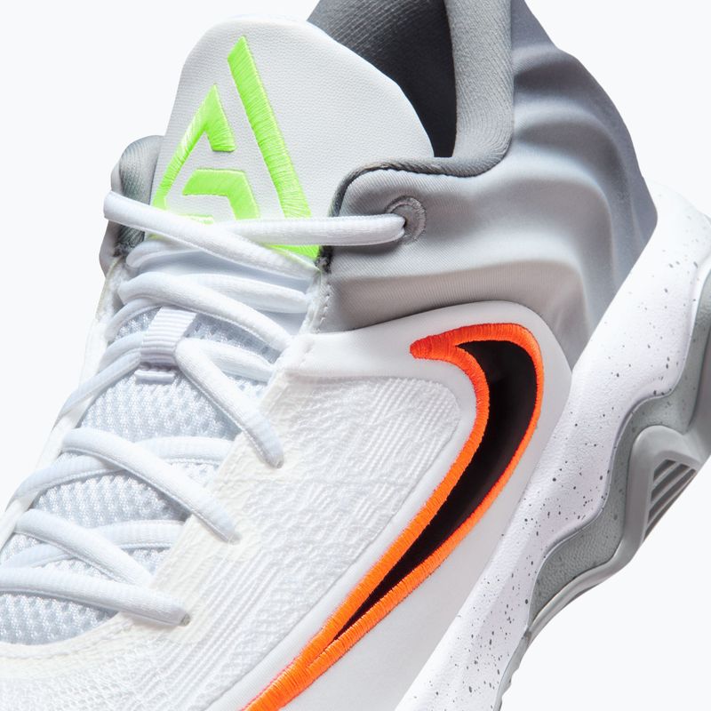 Încălțăminte de baschet pentru bărbați Nike Giannis Immortality 4 white/volt/wolf grey/black 7