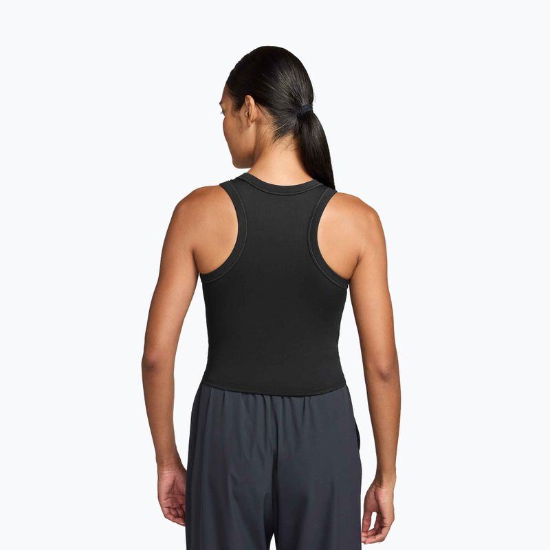 Tricou pentru femei Nike One Fitted Dri-Fit Cropped Tank thunder black/white 2