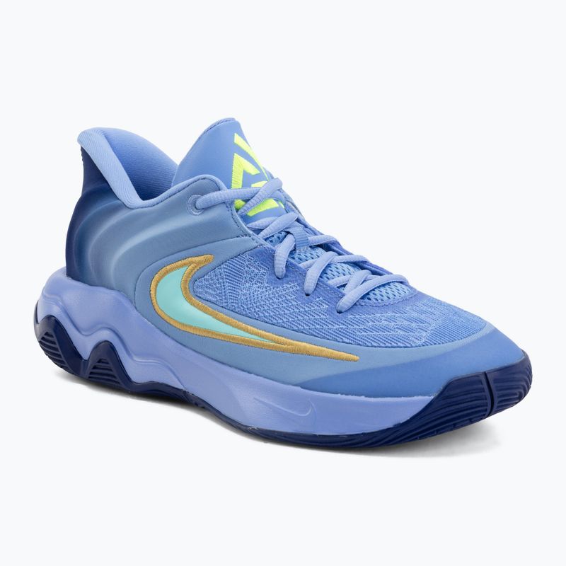 Încălțăminte de baschet pentru bărbați Nike Giannis Immortality 4 royal pulse/deep royal/volt/hyper turquoise