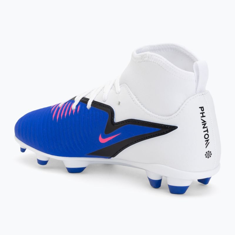 Încălțăminte de fotbal pentru copii Nike Phantom 6 High Club FG/MG racer blue/white/pink blast 3
