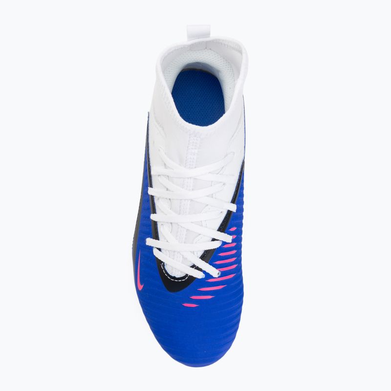 Încălțăminte de fotbal pentru copii Nike Phantom 6 High Club FG/MG racer blue/white/pink blast 5