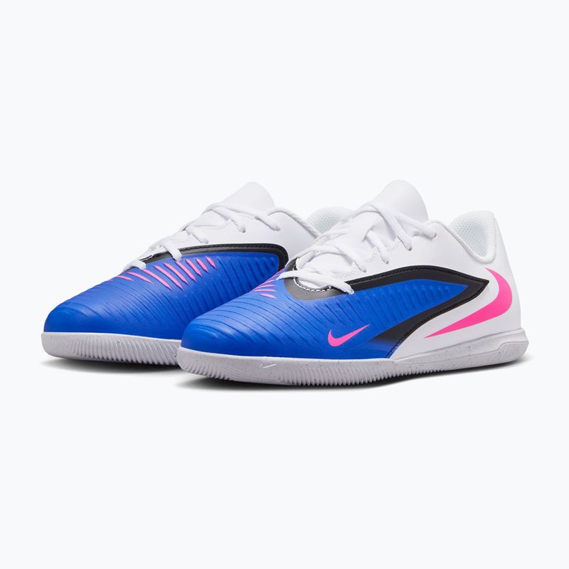 Încălțăminte de fotbal pentru copii Nike Jr. Phantom 6 Low Club IN racer blue/white/pink blast 10