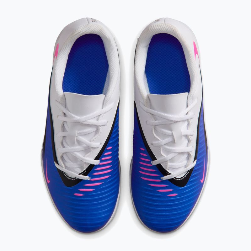 Încălțăminte de fotbal pentru copii Nike Jr. Phantom 6 Low Club IN racer blue/white/pink blast 13