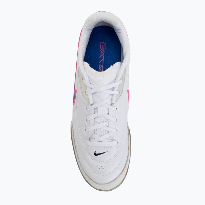 Încălțăminte de fotbal pentru bărbați Nike Streetgato white/pink blast/racer blue 5