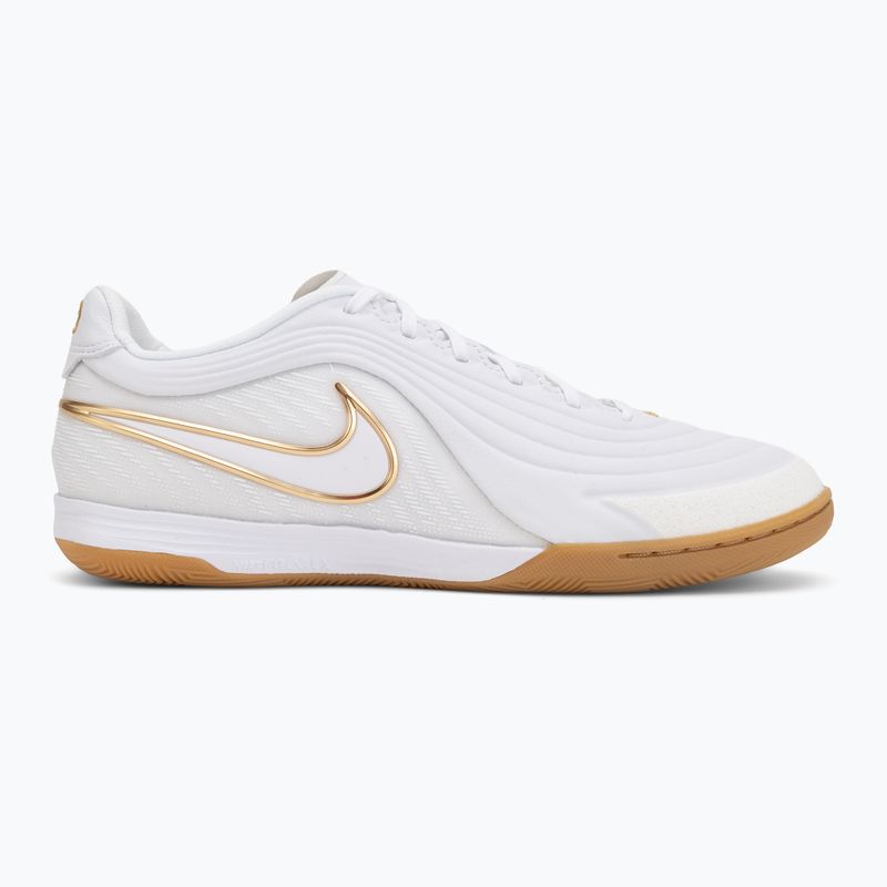 Încălțăminte de fotbal pentru bărbați Nike Tiempo Reactgato IC white/metallic gold 2