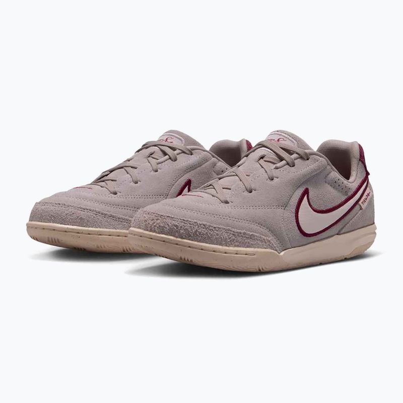 Încălțăminte de fotbal pentru copii Nike Tiempo Streetgato Premium Jr Moon Particle/Team Red/Chalk 3