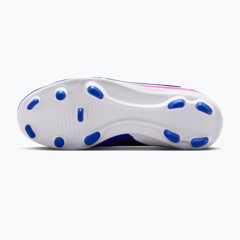 Încălțăminte de fotbal pentru copii Nike Phantom 6 High Club FG/MG racer blue/white/pink blast 12