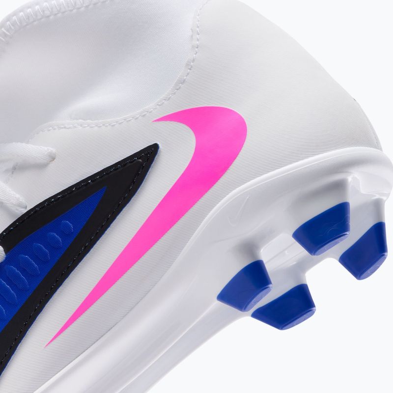 Încălțăminte de fotbal pentru copii Nike Phantom 6 High Club FG/MG racer blue/white/pink blast 16
