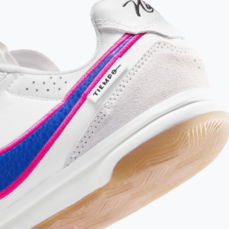 Încălțăminte de fotbal pentru copii Nike Tiempo Streetgato Jr white/pink blast/racer blue 8