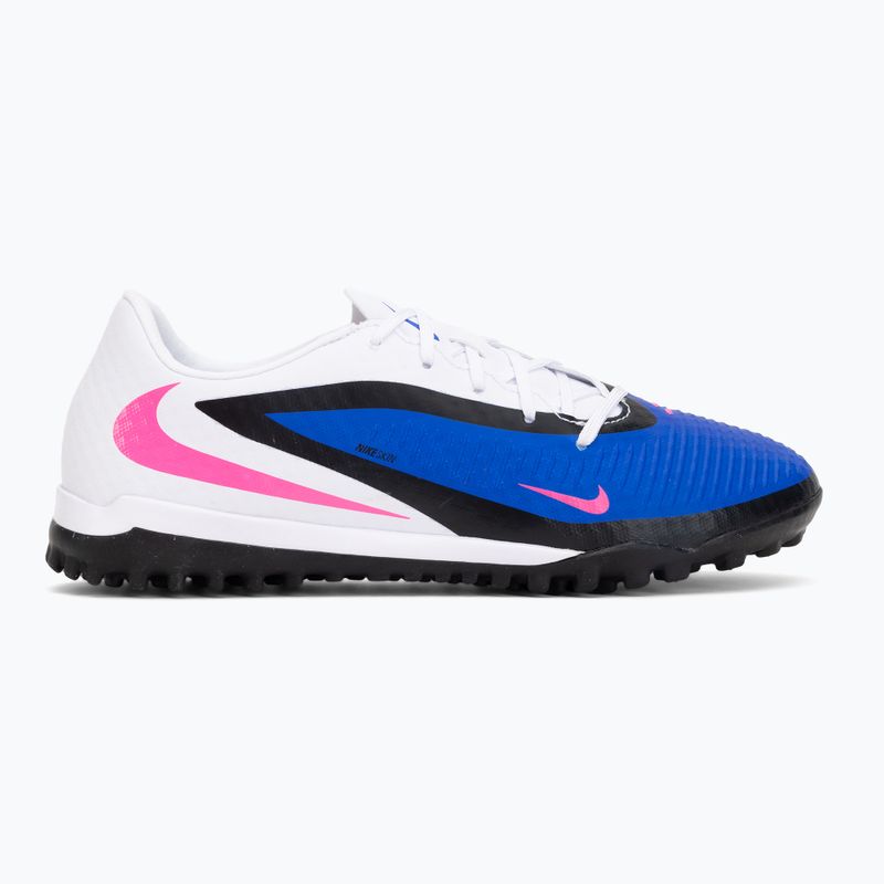 Ghete de fotbal pentru bărbați Nike Phantom 6 Low Academy TF racer blue/white/pink blast 2