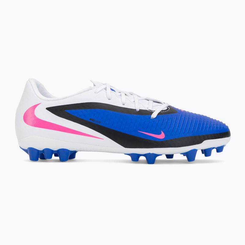 Ghete de fotbal pentru bărbați Nike Phantom 6 Low Academy AG racer blue/white/pink blast 2