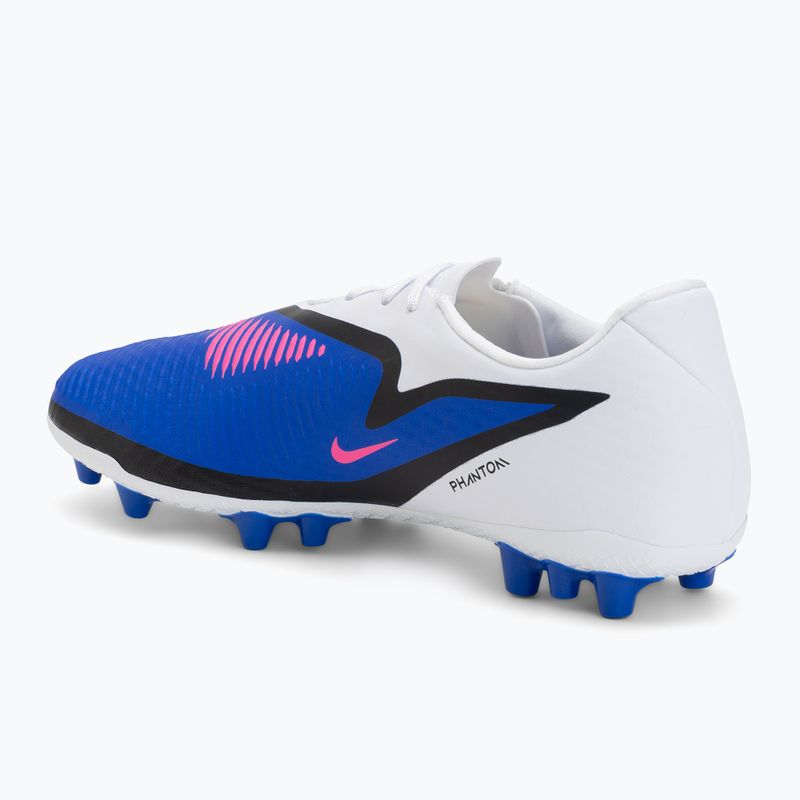 Ghete de fotbal pentru bărbați Nike Phantom 6 Low Academy AG racer blue/white/pink blast 3