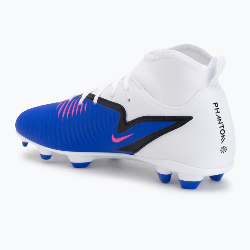 Încălțăminte de fotbal pentru bărbați Nike Phantom 6 High Club FG/MG racer blue/white/pink blast 3