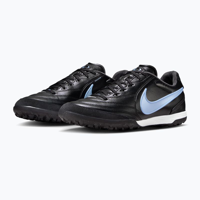 Încălțăminte de fotbal pentru bărbați Nike Tiempo Ligera Pro TF black/ice blue/obsidian 10