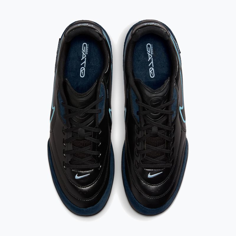Încălțăminte de fotbal pentru bărbați Nike Streetgato black/ice blue/obsidian 5